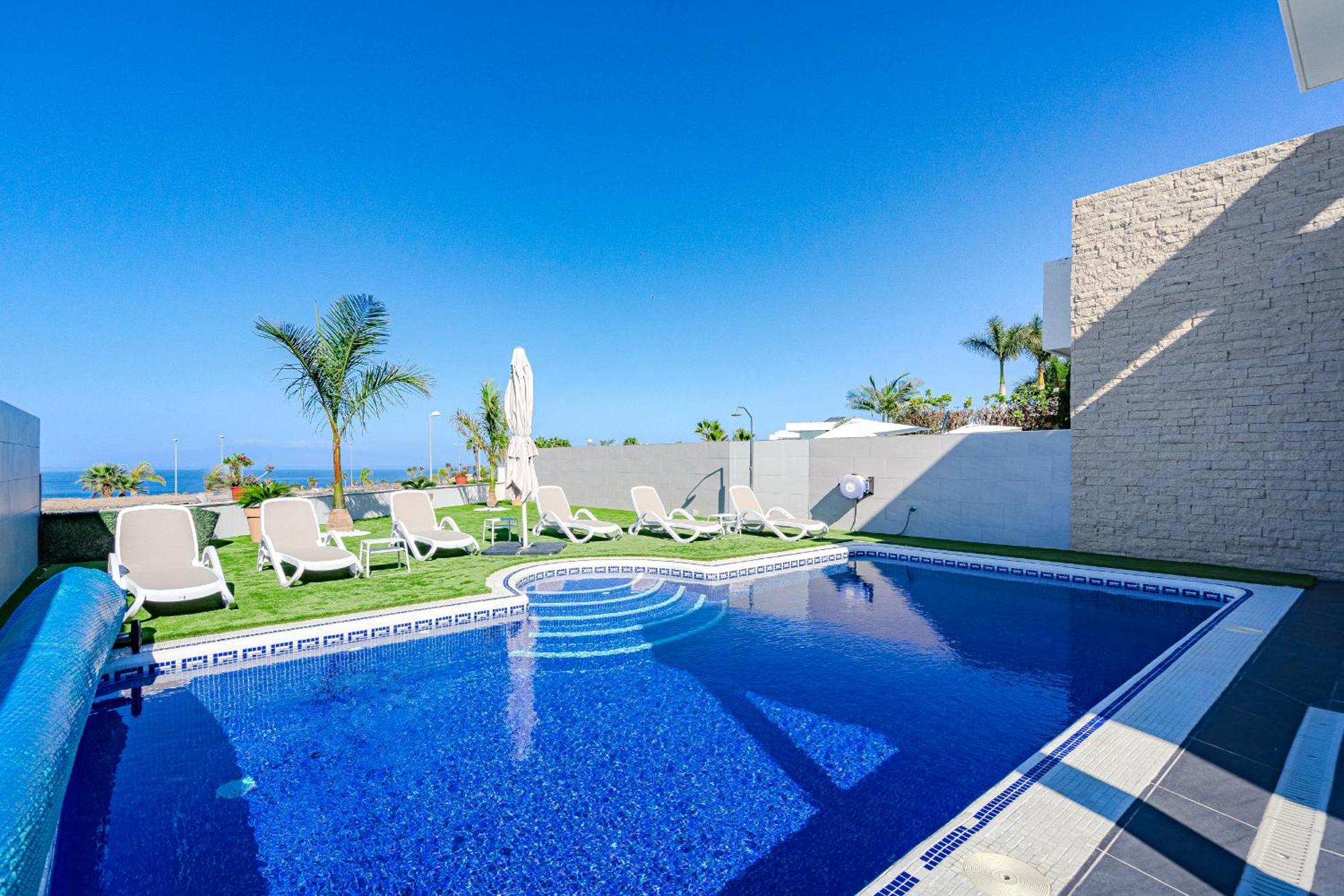 Villa Elisabetta, Luxury Villa With Heated Pool Ocean View In Adeje, Tenerife أذيخي المظهر الخارجي الصورة